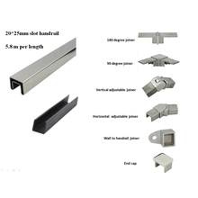 China stainless steel handrail tubes with slot for 12mm glass manufacturer