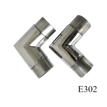 China Edelstahl-Rundrohrverbinder Zwei-Wege-90-Grad-E302 Hersteller