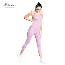 China Custom Plus Size Yoga Pants Leggings Sports Vest Suits Factory manufacturer