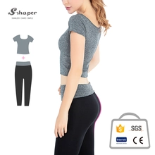 China Women's Active Short Sleeve Shirts Yoga Set Manufacturer manufacturer
