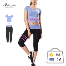 China Women's Active Short Sleeve Shirts Yoga Set Supplier manufacturer