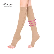 China Zipper Open Toe Compression Socks Wholesales manufacturer