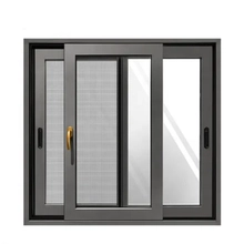 porcelana Puertas de patio plegables de desplazamiento de aluminio y vidrio moderado doble de rotura térmica de Windows fabricante