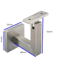 China Roestvrij stalen vierkante leuning bracket houder voor glazen balustrade systeem fabrikant