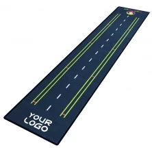 China High-quality Nylon Polyester Putting Mat with Non-slip TPR Base Putting Green with Alignment Lines manufacturer