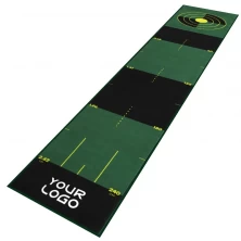 China Custom Green Putting Mat for Exercise Training Indoor and Outdoor Portable Golf Mat with Carry Bag manufacturer