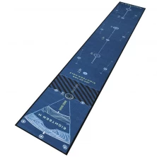 China Printed Full Color Golf Putting Mat for Indoor Freshmen Training Golf Set for Kids Adult Mat with Non-slip Rubber Backing manufacturer