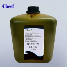 China Universal preto de secagem rápida IC-2BK124 tinta resistente à umidade para dominó pequeno caráter Impressora De Codificação De Jato De Tinta fabricante