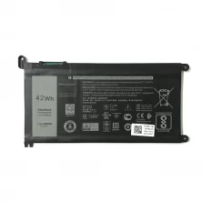 China Laptop Battery For dell Inspiron 13 5000 5468 5567 5568 5565 14-7000 7460 Latitude 3488 3580 WDX0R WDXOR 11.4V 42WH manufacturer