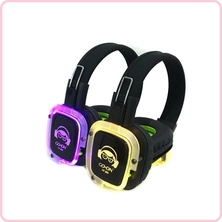 Cina RF-309 (Purple) LED LED LIGHT Silent Disco Cuffia per feste silenziose produttore