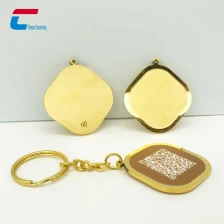 China NFC 24K Gold Metal Key Chain NFC Tag Business Card Manufacturers manufacturer
