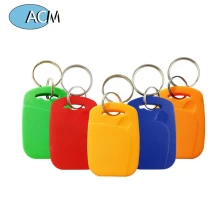 China Custom 13.56Mhz Compatible Chip 1K Rewrite RFID ABS Key Fob ISO14443A Keychain Access Control Writable Key Tag manufacturer