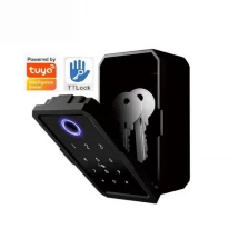 China Electric lock spare key storage smart box tuya outdoor remote control password fingerprint safe key box manufacturer