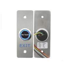 China Metal Stainless Infrared No Touch Door Exit Push Button Switch Contactless Exit Button With Led Indicator manufacturer