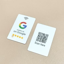 China Custom NFC Chip Social Media Plastic Business Card For Google Review manufacturer