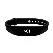 China Logo printing Adjustable Passive Silicone Soft NFC Payment Bracelet RFID Wristband manufacturer