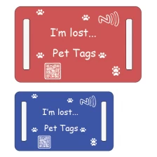 China Hot Programmable Nfc Dog Tags Rfid Silicone Pet Collar Unique Qr Code Pet ID Tracking Tag For Pets manufacturer