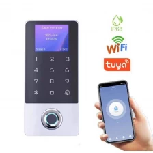 China Metal RFID Card Standalone Door Access Control System IP68 Waterproof WIFI TUYA Biometric Fingerprint Access Controller With LCD manufacturer