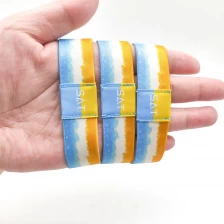 Китай Рекламные тканевые текстильные тканые браслеты для мероприятий, браслет из ткани RFID F08 1K браслет для спортивных мероприятий производителя
