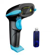 China USB Cordless 1D Laser Automatic Barcode Reader Handhold Bar Code Scanner with USB Receiver for Store manufacturer