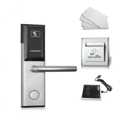 China Stainless steel hotel door lock digital system with hotel management software and MF card encoder backup with mechanical key manufacturer