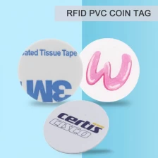 China Wholesale 20mm25mm Round 125KHz Coin Tag And Token F08 Waterproof PVC Card With Sticker manufacturer