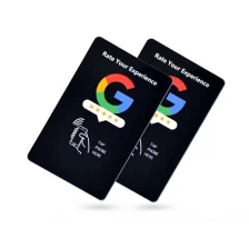 Cina Stampa personalizzata Scheda di revisione 13,56 MHz NFC Scheda di revisione Google NTAG213 Scheda di revisione NFC in plastica produttore