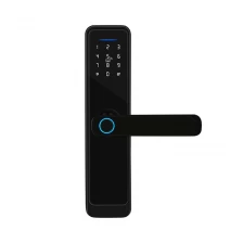 Chine High Security Tuya Smart Door Lock d'empreinte digitale Mortise Home Office Smart Wood Door Lock fabricant