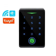 Çin Tuya App Kapı Kilidi IP66 Su Geçirmez Anahtarsız Parmak İzi WiFi Erişim Kontrolü Bağımsız Tuş Takımı Parmak İzi EM RFID KART KAPI üretici firma