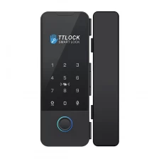 China Digital TTLOCK Electronic Access Control Sliding Glass Door Lock App Card Key Security Digital Fingerprint Smart Glass Door Lock manufacturer