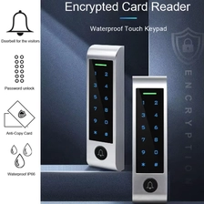 China China Factory Standalone Encrypted RFID NFC Access Control Card Reader 1000 Users Wiegand Input Output with Doorbell Function manufacturer