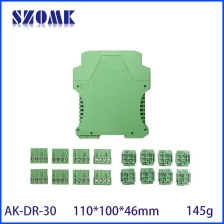 China PA66 instrument enclosure grenn color din rail box AK-DR-30 110*100*46mm manufacturer
