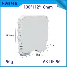 الصين 100*112*45MM AK-DR-95 Pcb Circuit Board Industrial Electronic Terminal Cover Case PA66 Din Rail Plastic Enclosure - COPY - c6kg0r الصانع