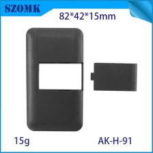 中国 82*42*15mm AK-H-91ハンドヘルドボックス黒いポータブルプラスチック電子エンクロージャー付き穴付き メーカー