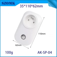 Cina AK-SP-04 French Standard Plastic Smart Plug Smart Mini WiFi Outlet PC Electrical Enclosure con Alexa Google produttore