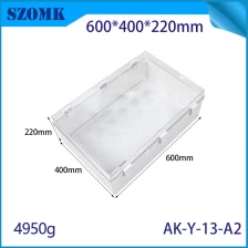 중국 AK-Y-13A2 투명 뚜껑 래치 스위치 박스 전기 캐비닛 인클로저 상자 전기 제어 상자 600x400x220mm 제조업체