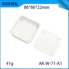 中国 AK-W-71四角壁悬挂耳朵电子腹部电子防风雨外壳壁挂式塑料外壳86*86*22mm 制造商