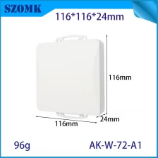 中国 AK-W-72 ABS壁挂安全监控箱电路板电子塑料项目外壳116*116*24mm 制造商