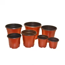 China 4 6 8 10 Inch Round Inexpensive Extra Large Plastic Outdoor Flower Planters With Drainage For Sale manufacturer