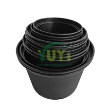 China Cheap Outdoor Greenhouse Flowers Trees Planting Round Black Plastic 0.5 2.5 Gal 3 Gallon Nursery Pots manufacturer