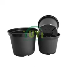 China Black Red Custom Colors Cheap Outdoor Garden Plastic 5 Gallon Nursery Pots for Plants in Greenhouse manufacturer