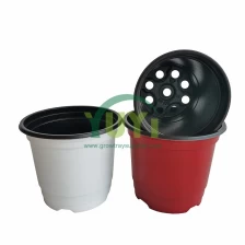 China China Outdoor Greenhouse Flower Plants Nursery Double Color Round PP PE Large Plastic Garden Pot manufacturer