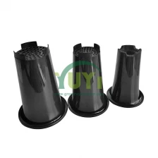 China Cheap Plant Flower Nursery Black Plastic Tall Phalaenopsis Cymbidium Orchid Plastic Pots With Holes manufacturer