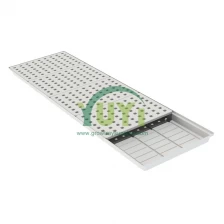 China Custom Cheap White ABS Plastic Long Hydroponic Lettuce Vegetable Growing Culture Flood Tray With Lid With Hole manufacturer