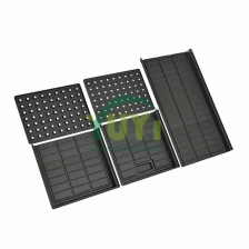 China Custom Infinity Long White Black Plant Growing Vertical Benches ABS Plastic Rolling Trays Flood Tray for Hydroponics manufacturer