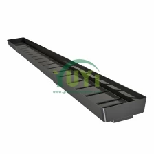 China Custom Food Grade Black ABS Plastic NFT Growing System Hydroponic Channel for Greenhouse Lettuce Planting manufacturer