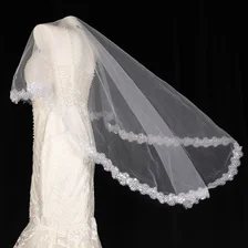Chiny CYG Luksusowy haftowany wzór welonów ślubnych Welony ślubne Wykwintny wzór dla nowożeńców z cekinami producent