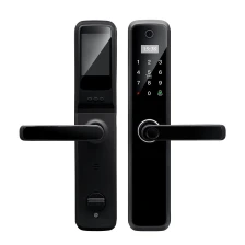 China China Factory Smart Fingerprint Password RF Card Wifi Door Lock With Camera Door Lock manufacturer