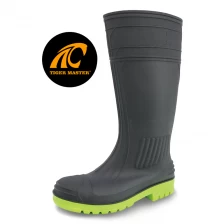 porcelana GB38 Botas de lluvia de seguridad de PVC de construcción impermeables antideslizantes hasta la rodilla negras con punta de acero fabricante