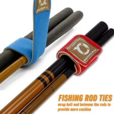 China Customizable Neoprene Fishing Rod Carrier Straps Wholesale Fabric Design Fishing Accessories manufacturer